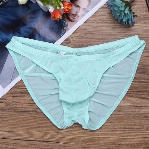 Us Men S Silky Bikini Briefs Bulge Pouch Underwear Swimwear Ruched Back