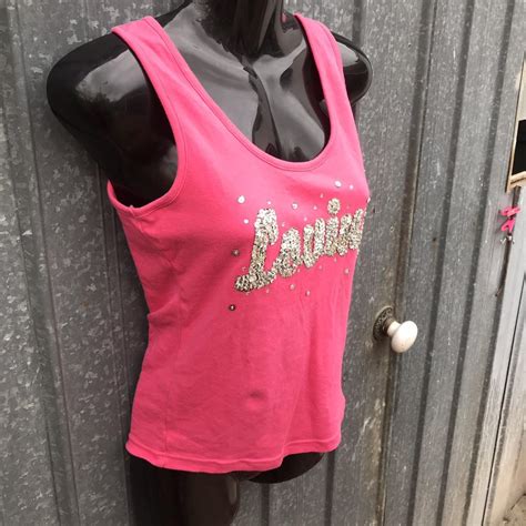 Hot Pink Y K Tank Iconic Pink Sequin Tank This Depop