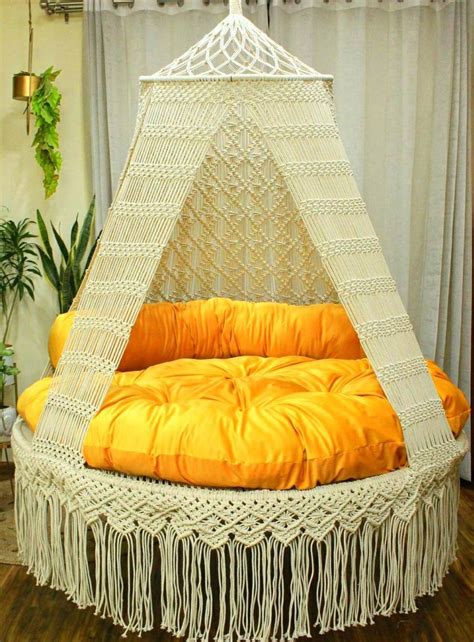 Macrame Double Seated Swing Chair Macrame Hanging Chair Etsy