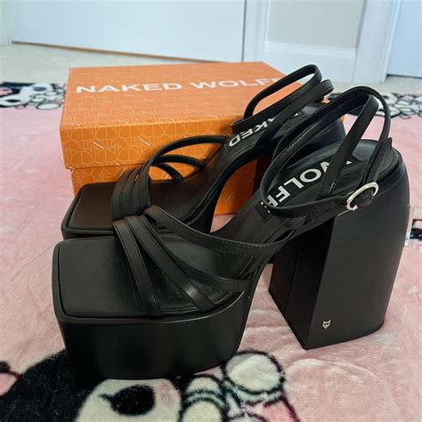 Naked Wolfe Jada Platform Leather Heels In Black Depop