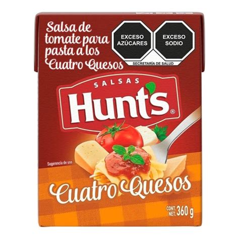 Salsa Para Pasta Hunts De Tomate A Los Cuatro Quesos 360 G Bodega