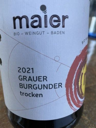 Weingut Maier Grauer Burgunder Trocken Vivino