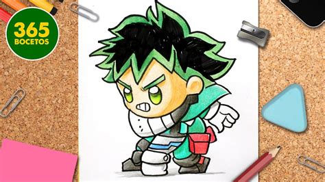 Como Dibujar A Deku Kawaii Dibuja A Izuku De Boku No Hero Paso A Paso