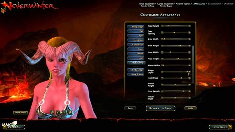 Neverwinter Character Creation Tiefling Female Mmo Hd Tv 1080p