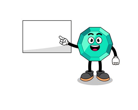 emerald gemstone illustration doing a presentation 9335037 Vector Art ...