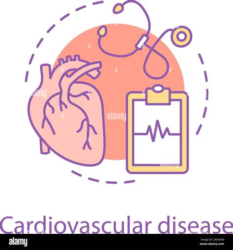 Cardiovascular Disease Concept Icon Cardiology Idea Thin Line