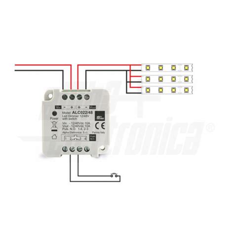 ALC022 48 Dimmer Per Strisce Led Monocolore 12 24 48Vdc 10A