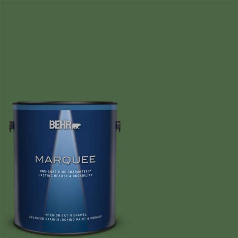 Behr Marquee Gal S Deep Viridian Satin Enamel Interior Paint