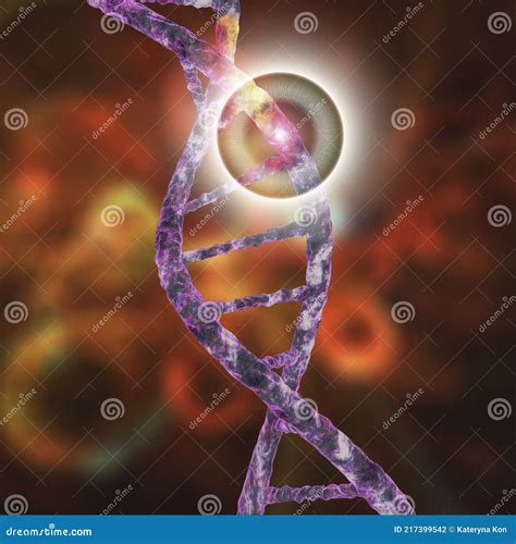 Ilustração Conceitual 3d Da Mutação Genética Molécula De Dna Dupla