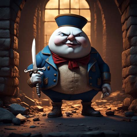 Humpty Dumpty Holding A Knife Ai Generated Artwork Nightcafe Creator