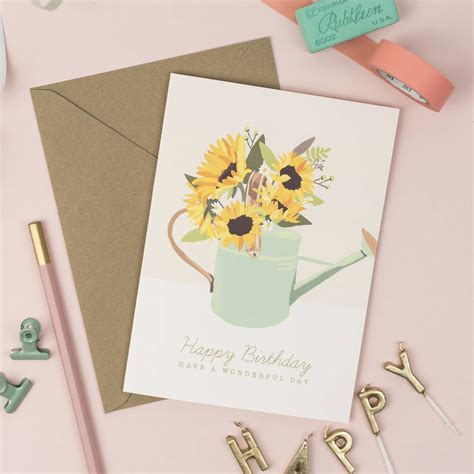 Sunflower Birthday Cards Free Printable