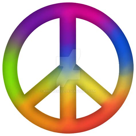 Peace Symbol Ranbow Blend By Krismckell On Deviantart