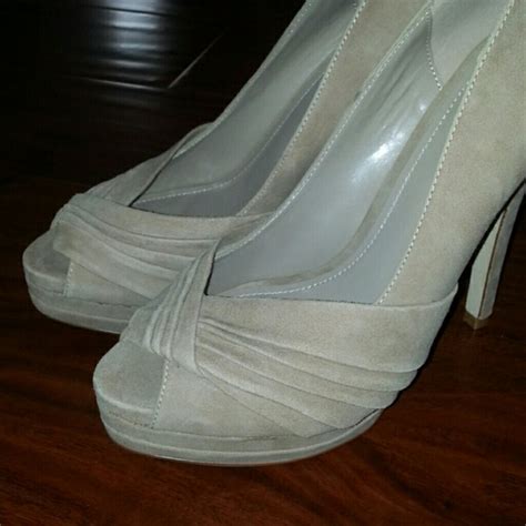 Aldo Shoes Aldo Nude Suede Stiletto Peep Toe Pumps Poshmark