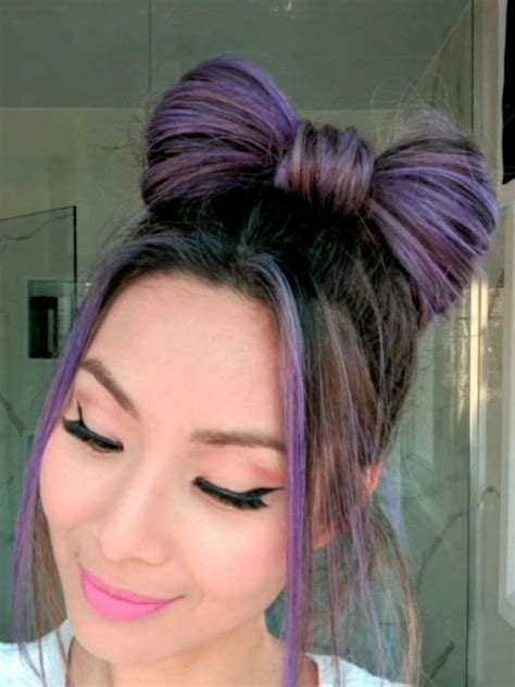 How To Make A Hair Bun In Less Than 2 Minutes Hair Bow Bun Bow