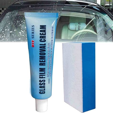 Jiuerocs Car Glass Oil Film Cleaner Glass Film Removal Cream With Sponge Car