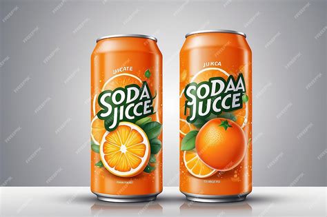 Premium Photo Orange Juice Label Design Soft Drink Bottle Label