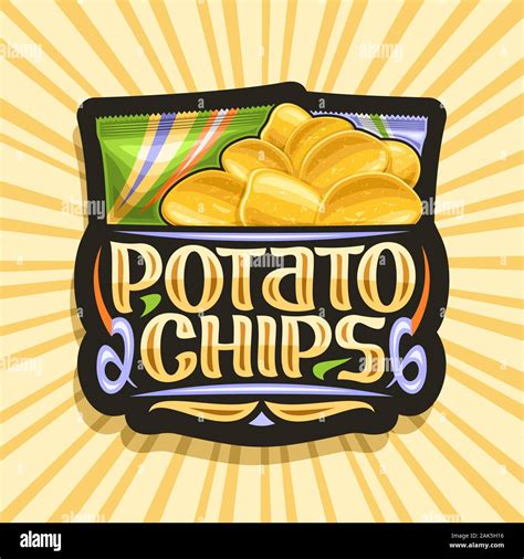 Potato Chips Packet Label Stock Vector Images Alamy