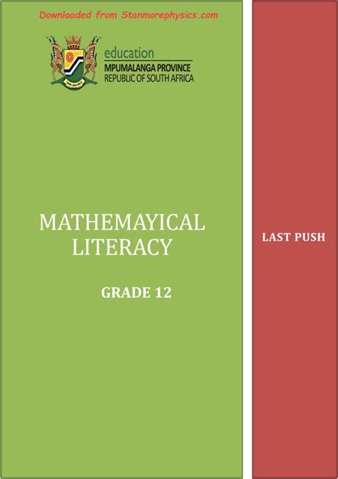 Maths Literacy Grade 12 Exam papers