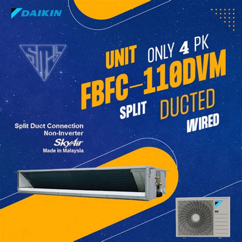 Jual Ac Split Duct Daikin 4 Pk Middle Static Fbfc 100dvm4 Wired Kota Depok Pt Sms