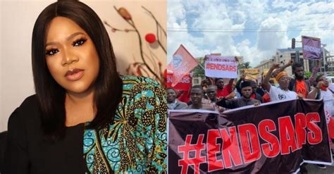 Leading By Example Toyin Abraham Joins Endsars Protest In Ibadan