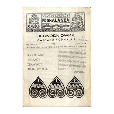 Antykwariat online Podhalanka Jednodniówka Związku Podhalan 1973