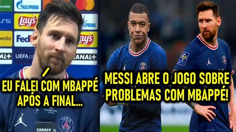 MESSI DESABAFA sobre RELAÇÃO MBAPPE após a FINAL da COPA OLHA o