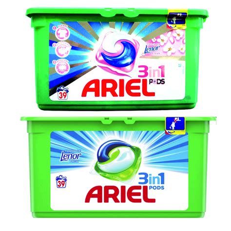 Set X Detergent Ariel In Cu Lenor Capsule Alb Color Emag Ro