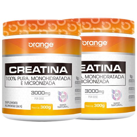 Kit X Creatina Monohidratada Pura G Orange Nutrition