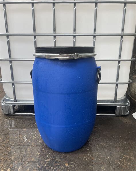 L L L L L Plastic Open Top Barrel Drum Shipping Storage