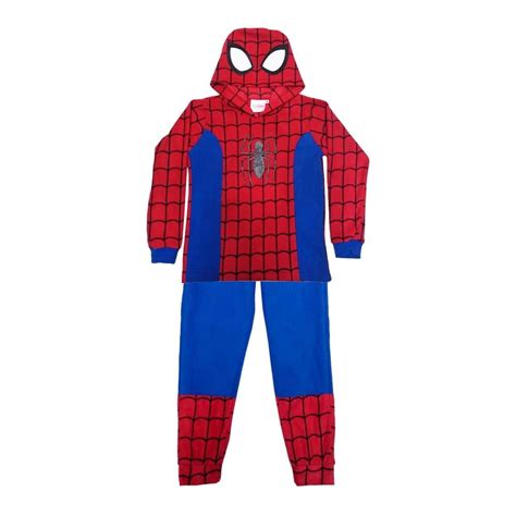 Pijama Movis Talla 10 Manga Larga Con Capucha Spider Man Rojo Walmart