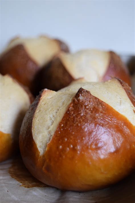 Homemade Pretzel Buns A Bag Of Flour