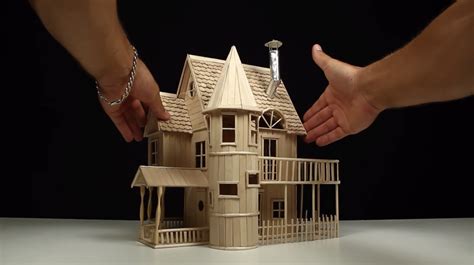 Building A Queen Anne Style Popsicle Stick House Stick By Stick The