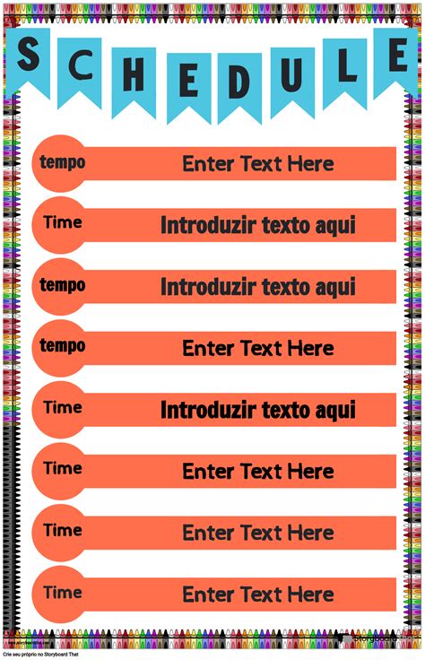 Cronograma De Aula 3 Storyboard By Pt Examples