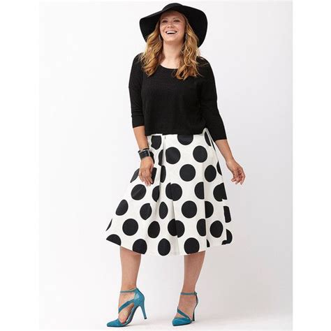 Lane Bryant Polka Dot Midi Skirt Plus Size Outfits Trendy Plus Size