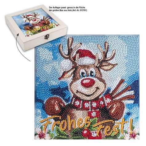 Diamond Painting Aufleger Rentier Rudolph Frohes Fest 20cm X 20cm