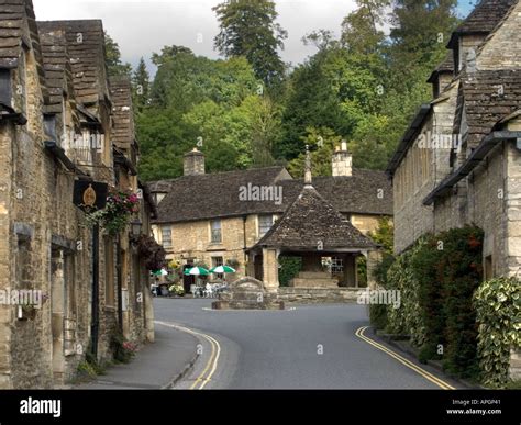 Castle Combe Village Wiltshire England Uk Stock Photo Alamy