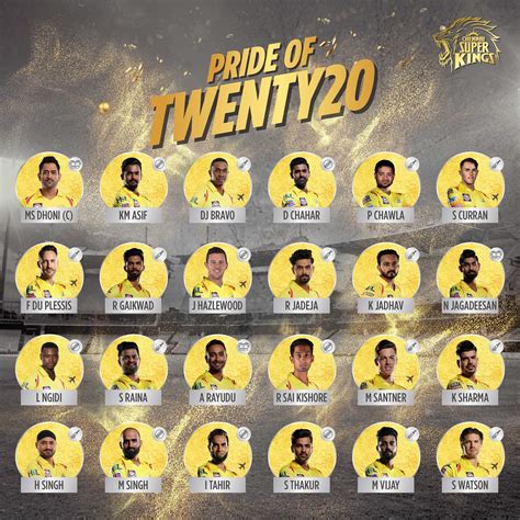 CSK Team Squad for IPL 2020: Chennai Super Kings Players List for IPL ...