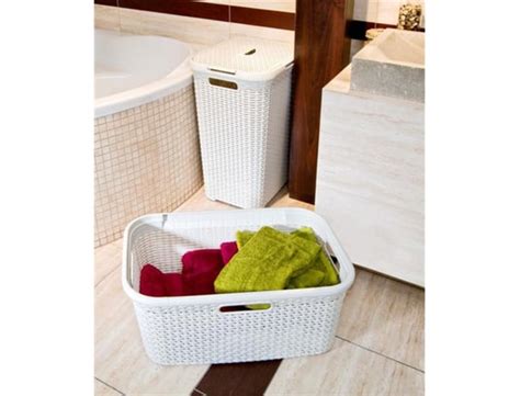 Panier à linge aspect rotin tressé 45L BATH CURVER Pas Cher UBALDI