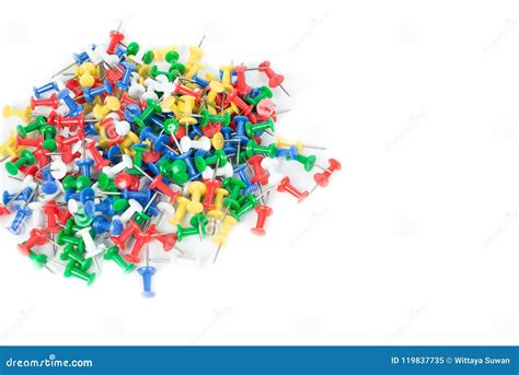 Stationery Color Pins Used In Office Stock Image Image Of Colourful