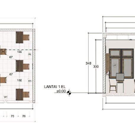 Layout and elevation small classroom desain (formal). Source: Personal... | Download Scientific ...