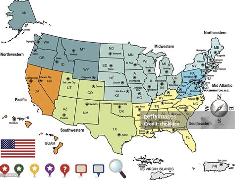 Usa Map With States And Capitals