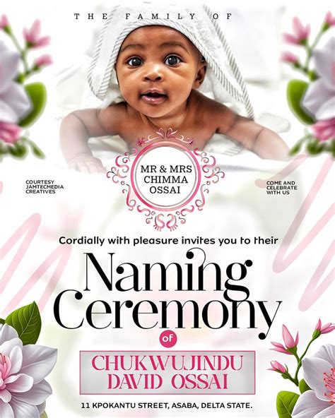 Naming Ceremony In 2024 Photoshop Tutorial Design Birthday Flyer