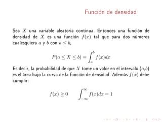 Distribuciones De Probabilidad Variable Aleatoria Continua Ppt