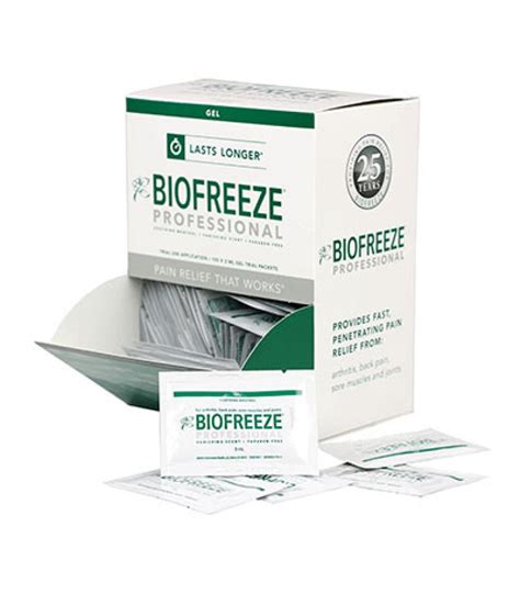 Biofreeze Professional Green Gel 3 Gm Gravity Feed Dispenser Box Of 100