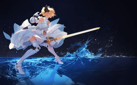 Online crop | Saber Fate Stay Night poster, Fate Series, anime, Saber, Saber Lily HD wallpaper ...