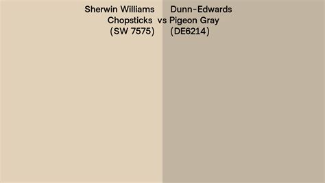 Sherwin Williams Chopsticks SW 7575 Vs Dunn Edwards Pigeon Gray