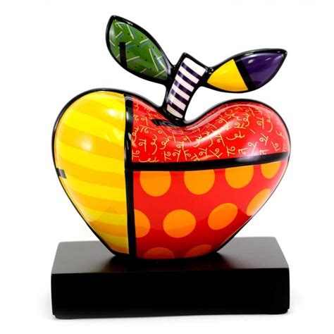 Figura Manzana Grande 14x17 Cm Romero Britto GOEBEL