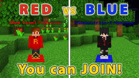 Minecraft Red Vs Blue Event You Can Join The Next One YouTube