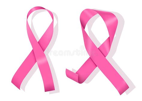 The Symbol Of Breast Cancer Awareness Month In October Realistic Pink