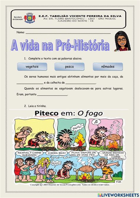 Pré História Período Neolítico worksheet Worksheets Toddler